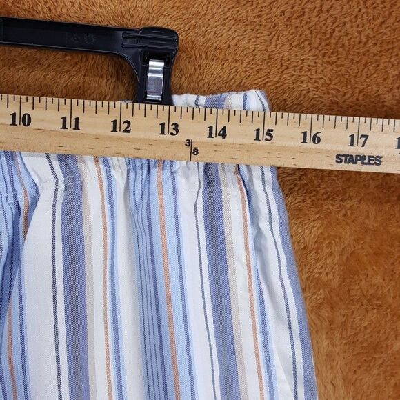 HANRO Shorts Mens Medium Blue Stripe Pull On Drawstring Lightweight DAY & NIGHT - Picture 6 of 9